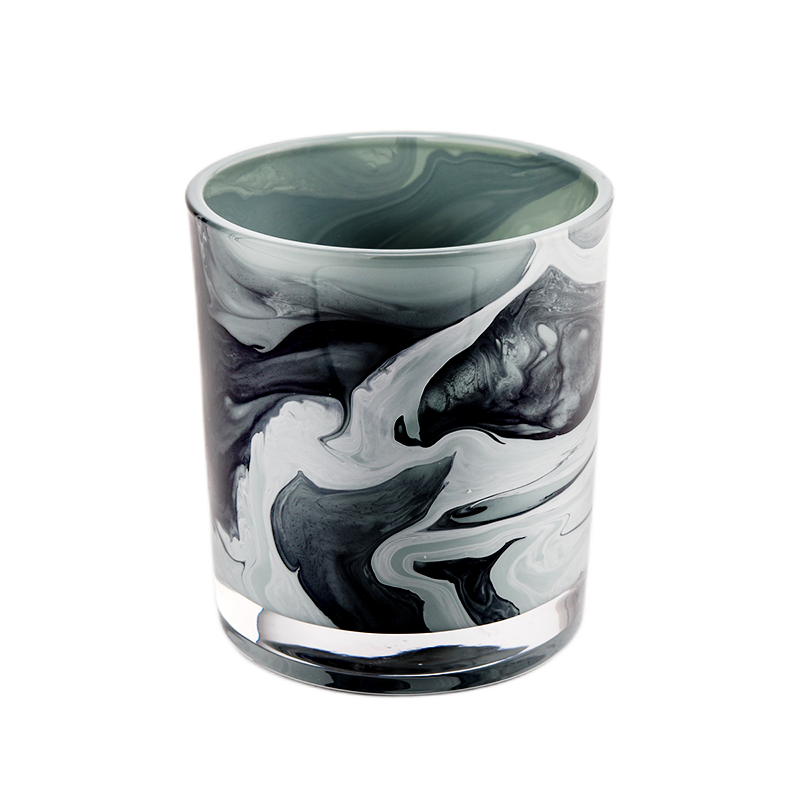 Custom hand paint colorful 8oz glass candle votives