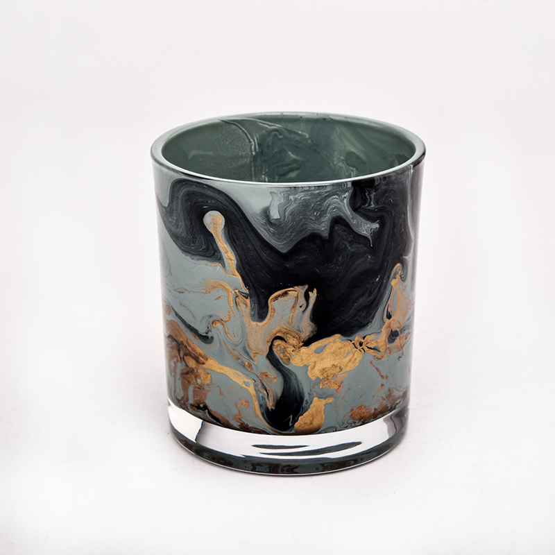 hand painting 8oz glass candle jars for wholesale