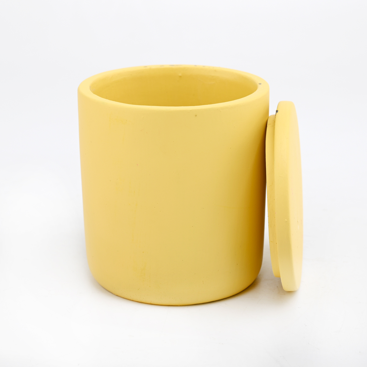 Sunny colorful concrete candle jar with lids for wholesale - COPY - ffmsw0