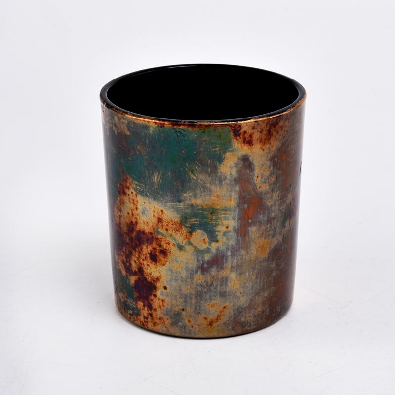 luxury rust decoration glass candle jars