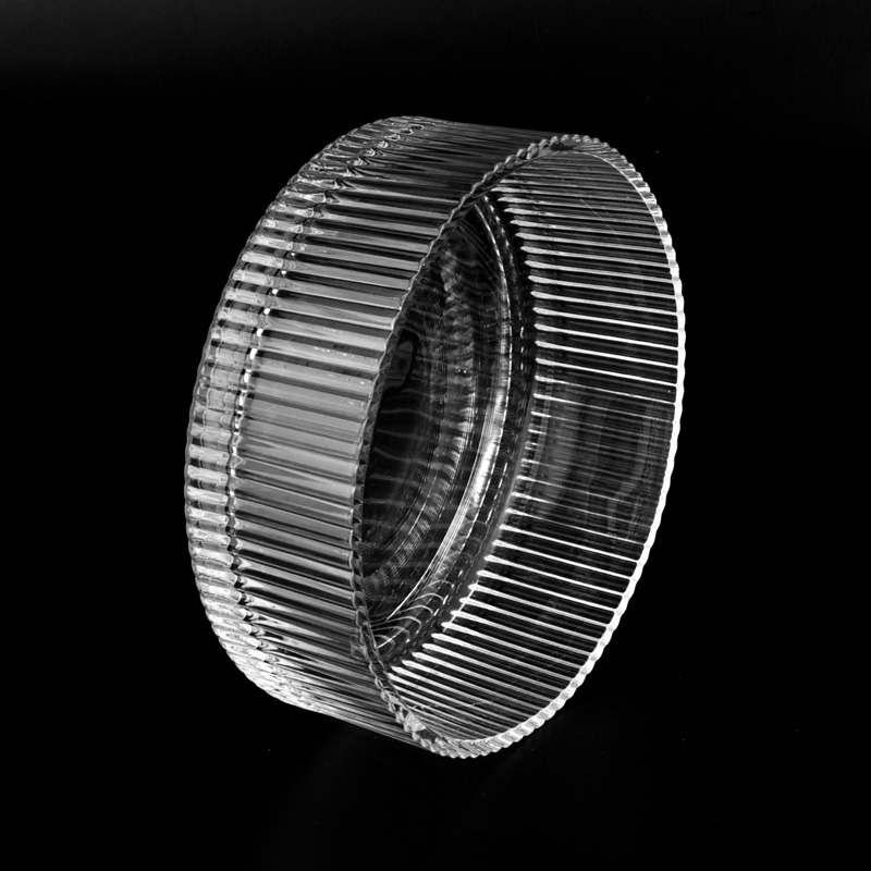 Skleněné dózy na svíčky s velkými pruhy na výrobu svíček