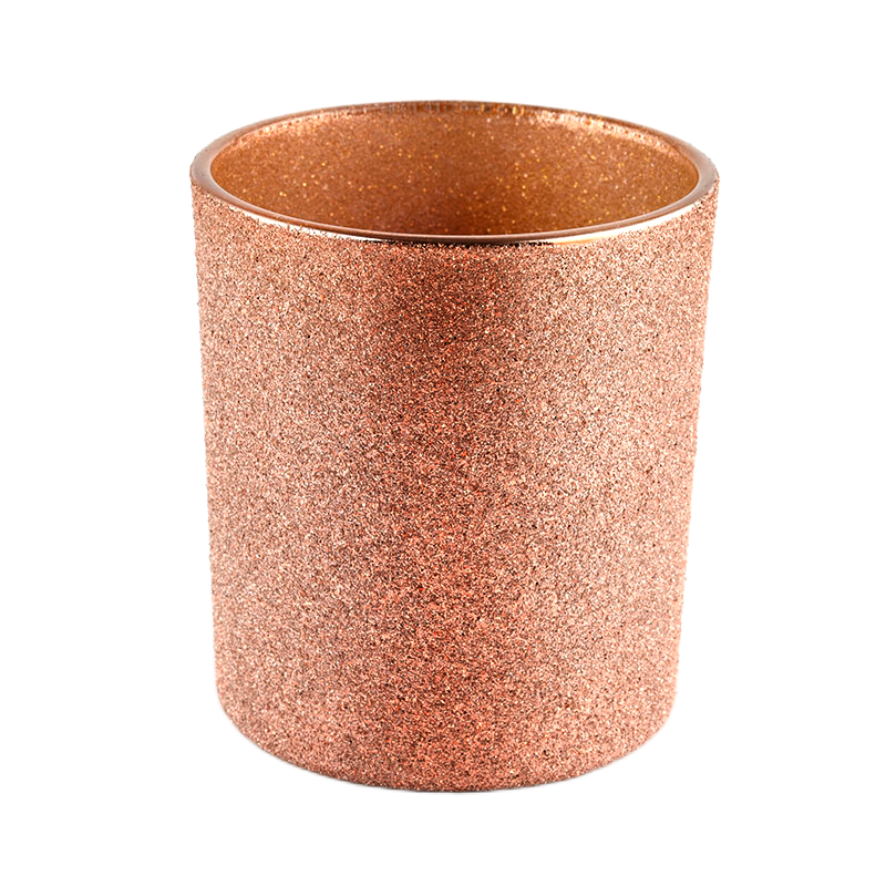 Custom 8oz Luxury Empty Empty Copper Glass Iingqayi Iikhandlela Izitya
