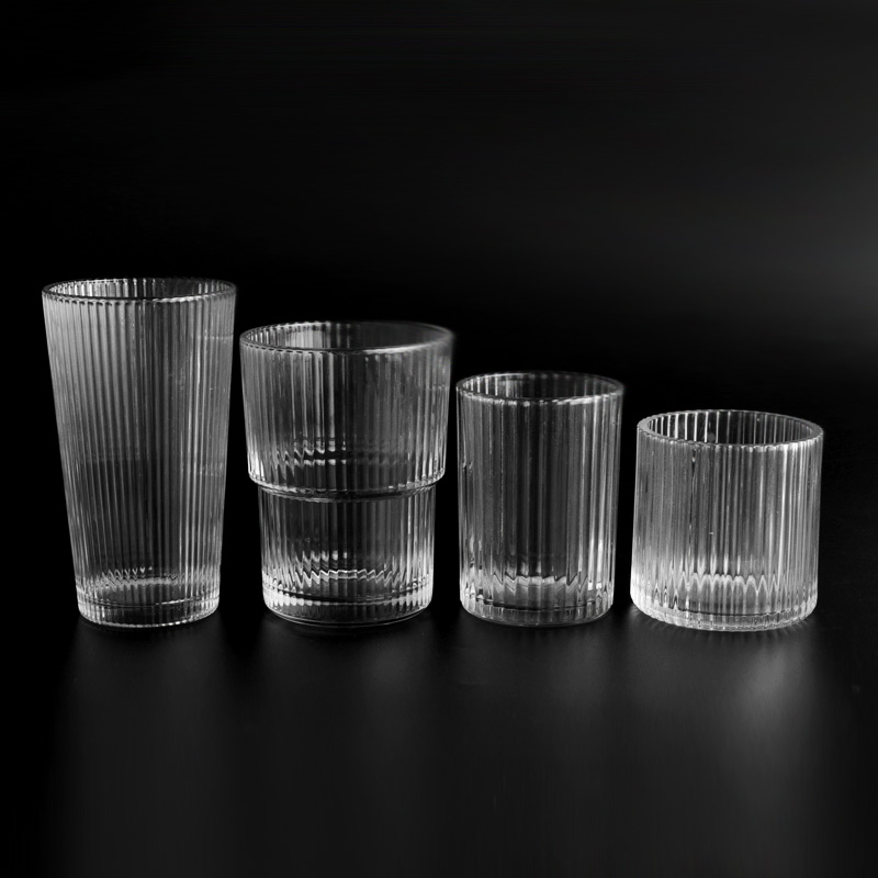 juostelių raštas votinis žvakės puodelis