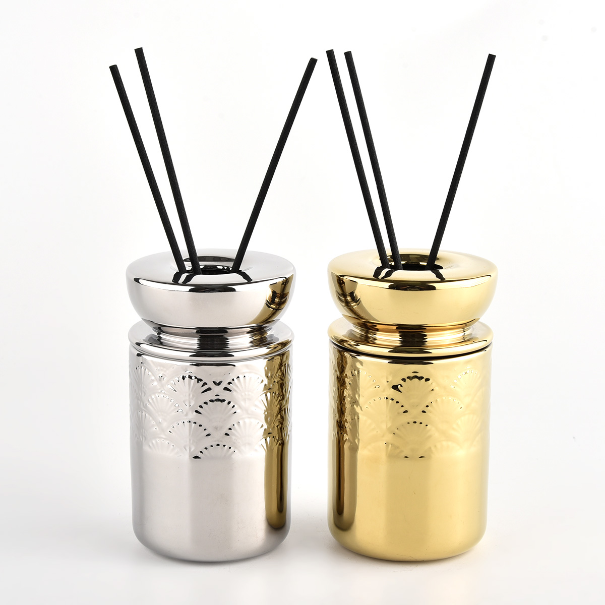 Луксозно 190 ml сребърно галванично покритие с кибритени капаци за домашен декор