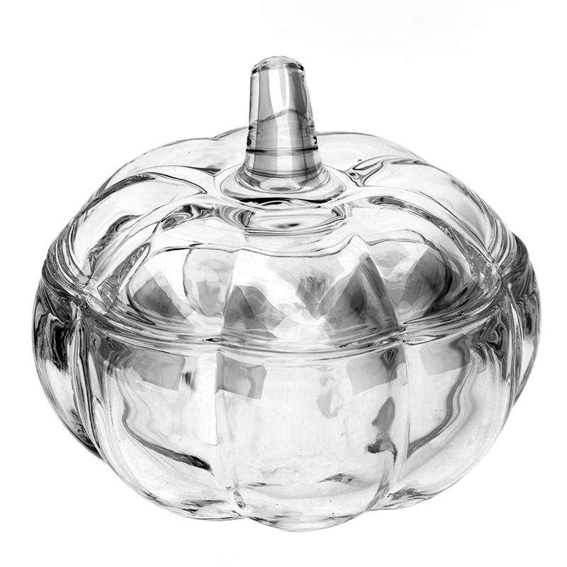 clear pumpkin glass container glass jar with lid