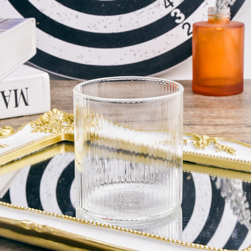 경량 홈이 파인 유리 용기, 붕규산 유리 캔들 용기