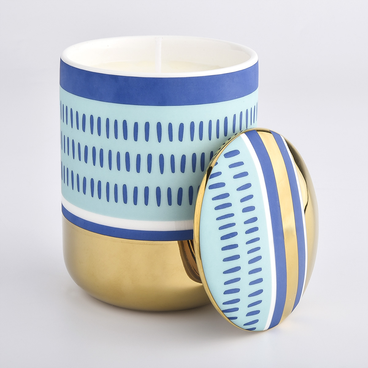 Engros tilpassede tomme keramiske kar Keramiske stearinlys kar