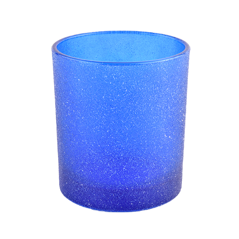 Wholesale Luxury Custom Empty Blue Candle Holder Glass Candles Jars