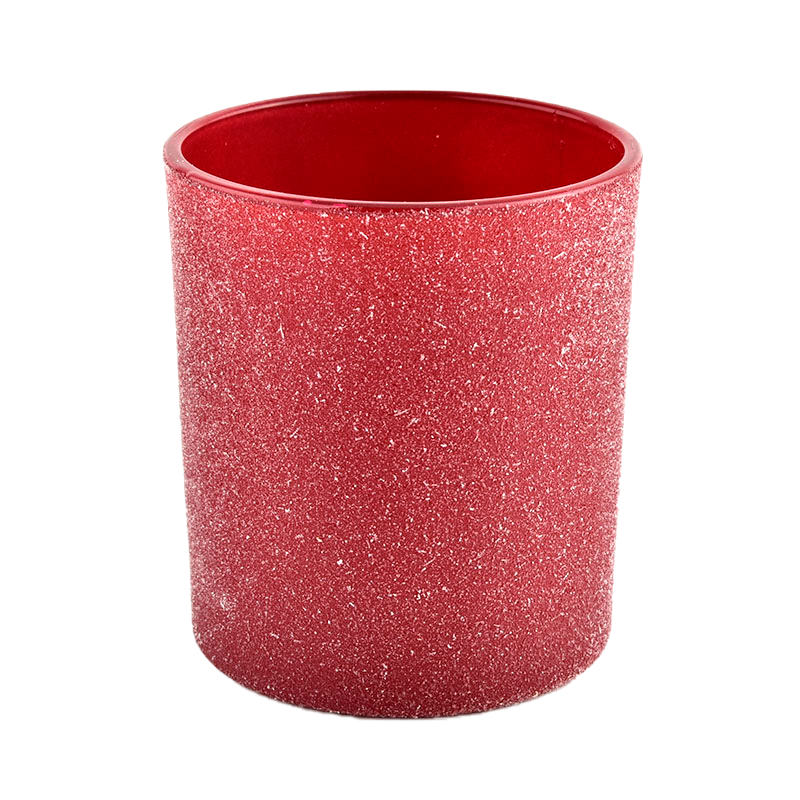 10 oz Crimson Frosted Glas stearinlysglas til stearinlysfremstilling
