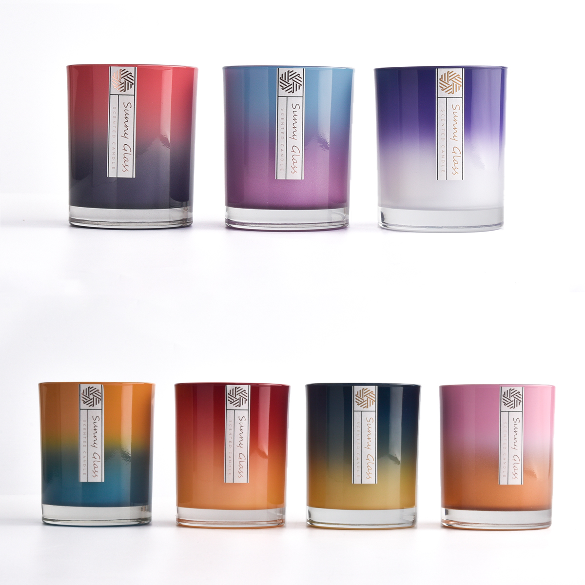 contrast color thick wall glass jar