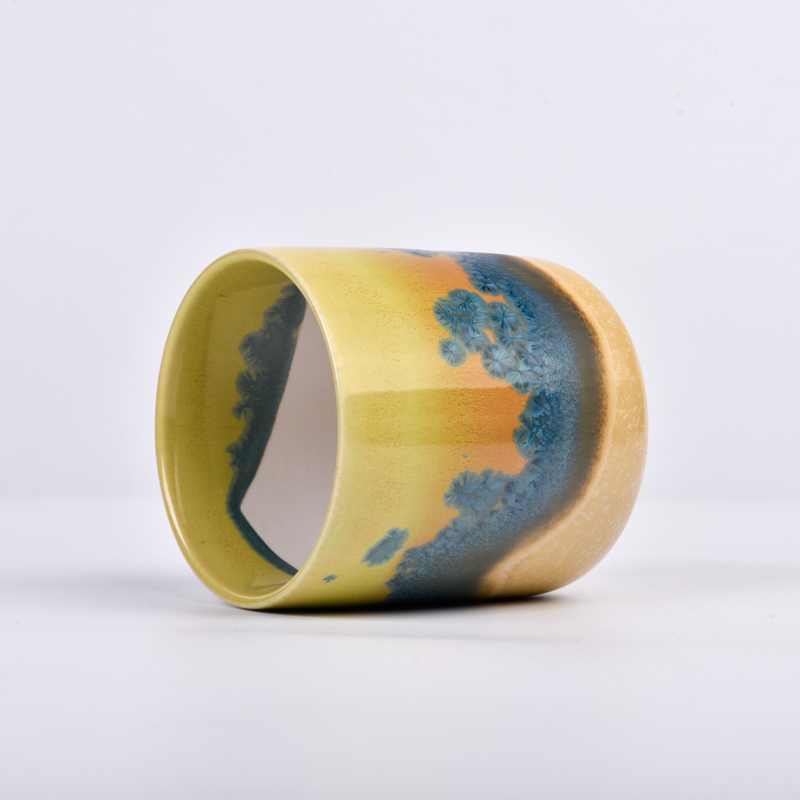 10oz ceramic candle jar custom design candle vessel with home decor