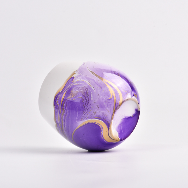 Håndmale keramiske stearinlysglass for hjemmeduft