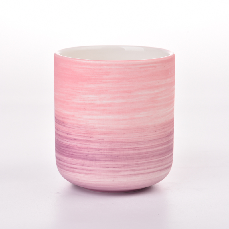 Wholesale Multi-Colored Ceramic Candle Container Empty Ceramic Candle Jars
