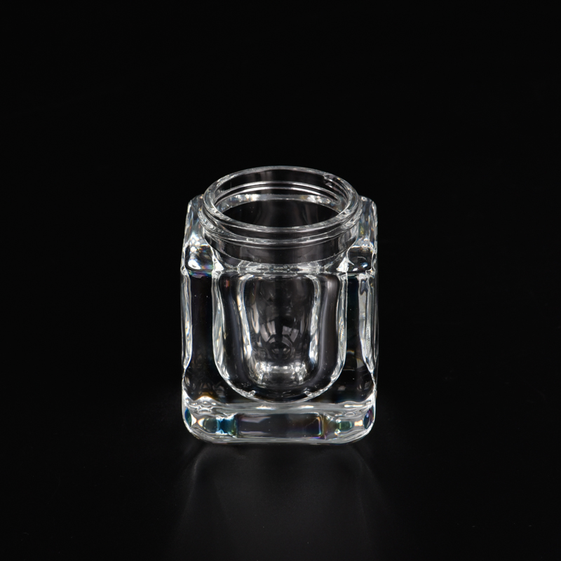 Wyczyść popularny kwadratowy szklany słoik o pojemności 2 uncji do dekoracji wnętrz