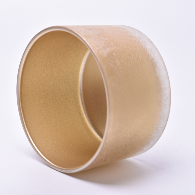 ホームデコ用の2オンス〜20オンスのガラスキャンドルジャーの外側に新しくカスタマイズされたカラーロックネスエフェクト