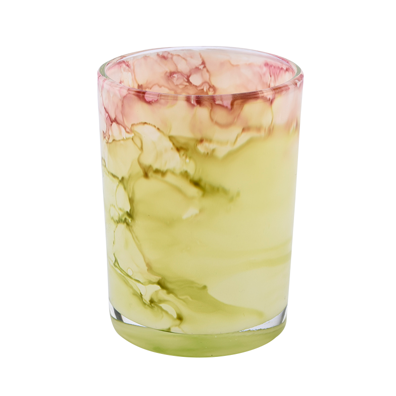 Custom colorful cloud glass candle jar for home decor