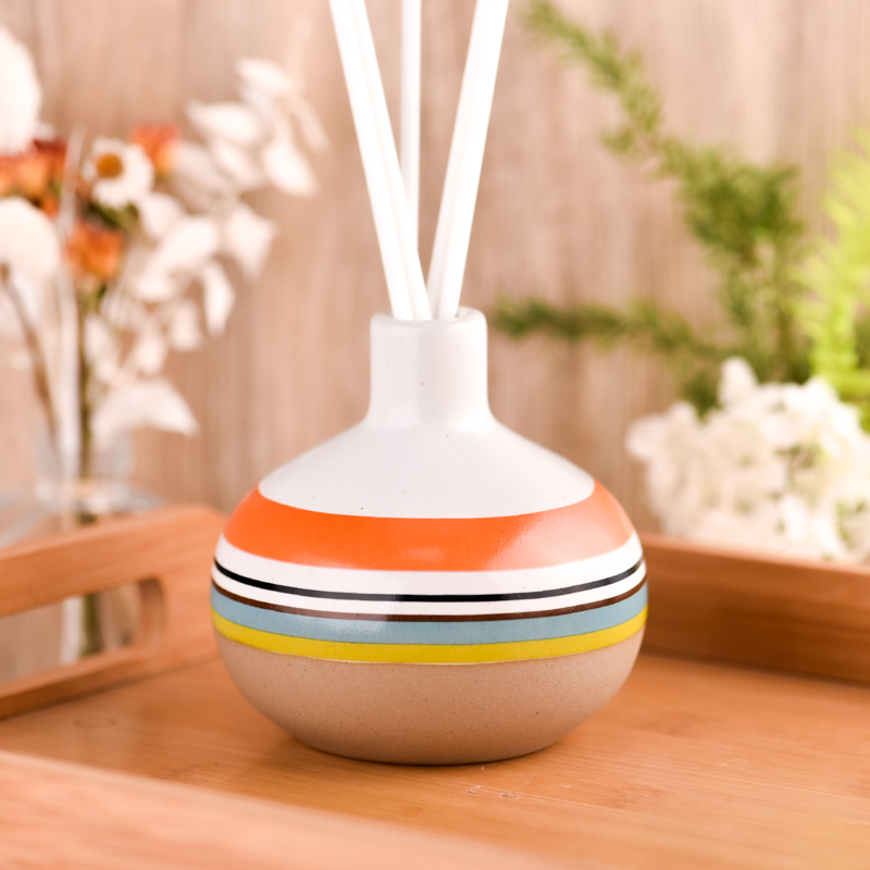 360ml striped color ceramic aromatherapy bottles wholesale