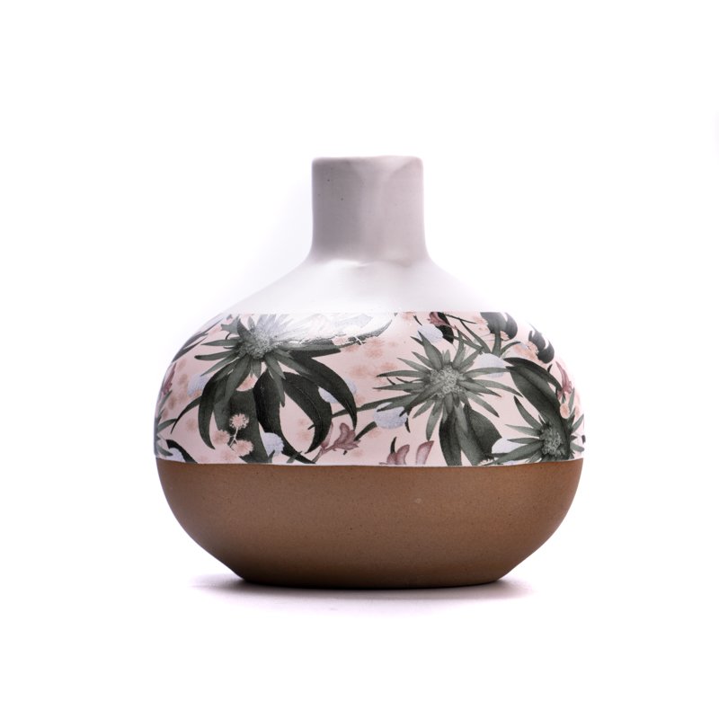 Wholesale bird grass tree pattern ceramic aromatherapy bottle Wholesale bird grass tree pattern ceramic aromatherapy bottle