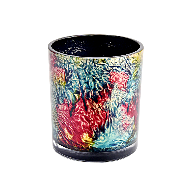 Home decor large glass candle jar with artwork - COPY - 3rp63a