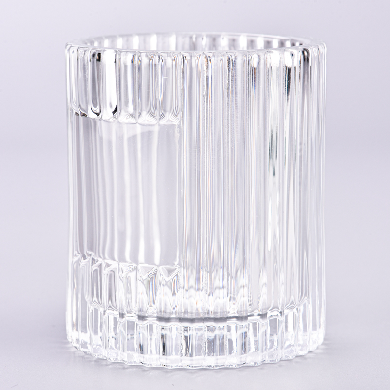 luxury clear embossed 6.5oz glass candle jar luxury clear embossed 6.5oz glass candle jar