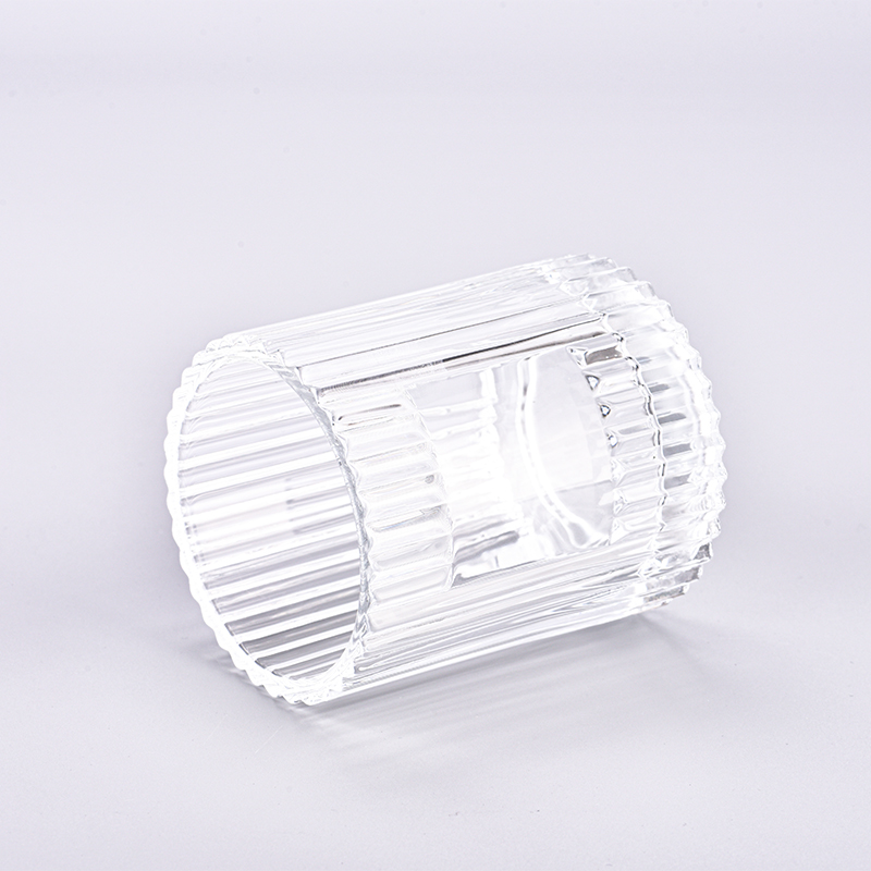 luxury clear embossed 6.5oz glass candle jar luxury clear embossed 6.5oz glass candle jar