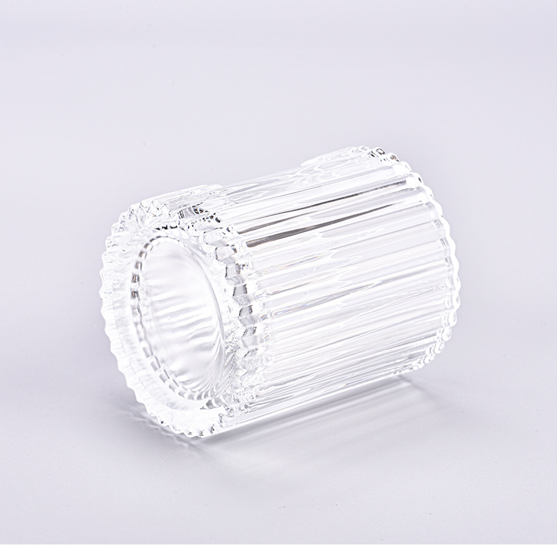 luxury clear embossed 6.5oz glass candle jar luxury clear embossed 6.5oz glass candle jar