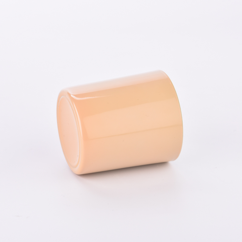 Portacandele in vetro tinta unita per la realizzazione di candele con coperchio in legno