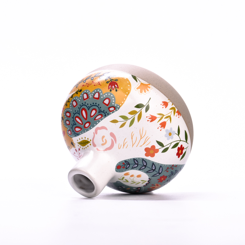 Luxury multi-color cat pattern ceramic aromatherapy bottle Luxury multi-color cat pattern ceramic aromatherapy bottle