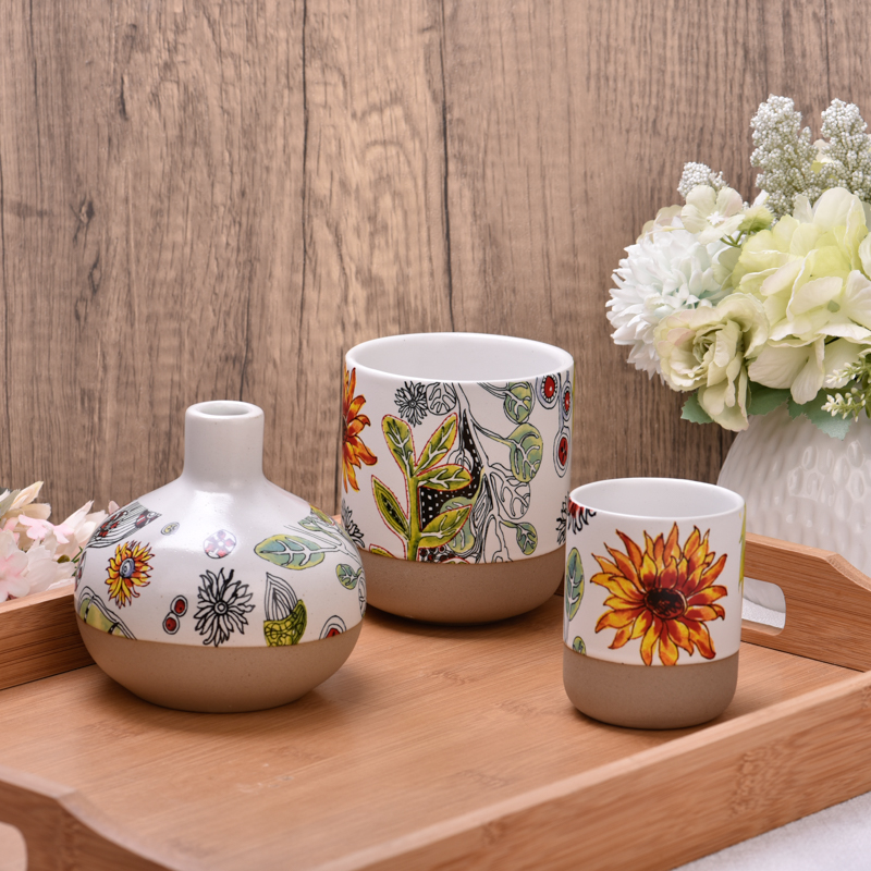 Wholesale custom multi-color exquisite pattern ceramic aromatherapy bottle Wholesale custom multi-color exquisite pattern ceramic aromatherapy bottle