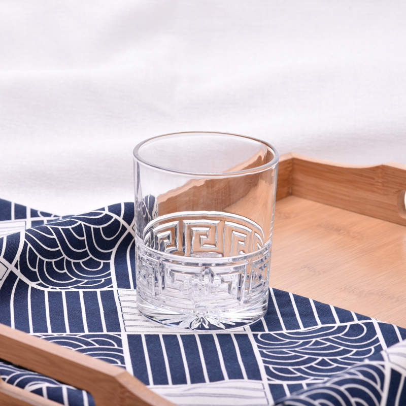 Popular 8oz glass candle holder with newly design for supplier Popular 8oz glass candle holder with newly design for supplier
