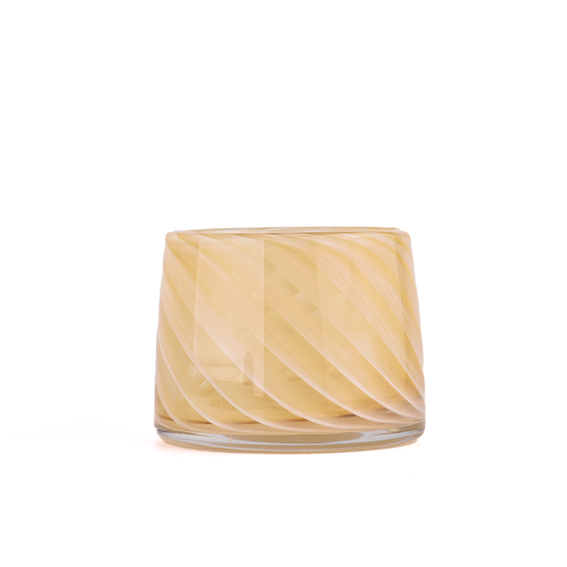 Custom Unique Luxury Dot Colored Crystal Candle Holder Home Decoration Glass Candle Jar