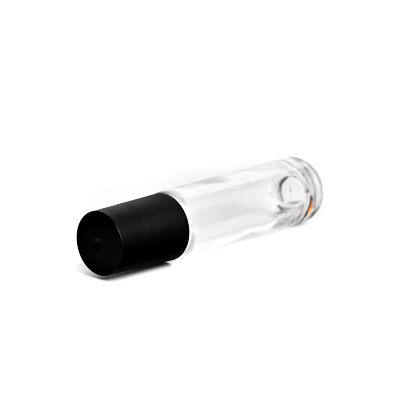 Clear Glass Bottle with Black lid Small Capacity Perfume Essential Oil wholesale