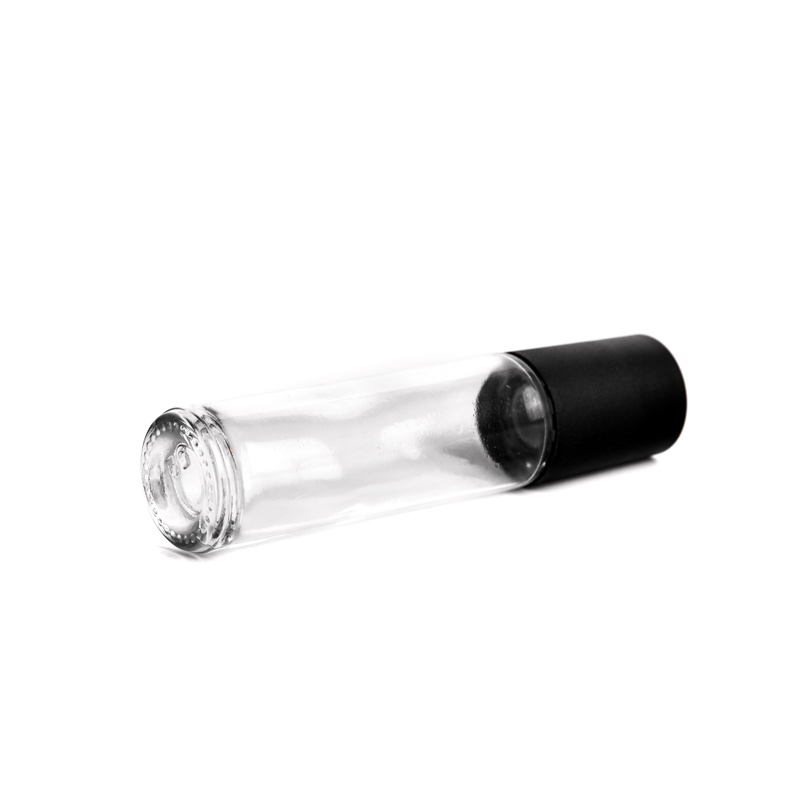 Clear Glass Bottle with Black lid Small Capacity Perfume Essential Oil wholesale
