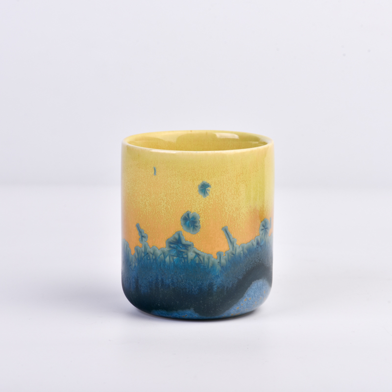 6oz colors glazing ceramic candle holder