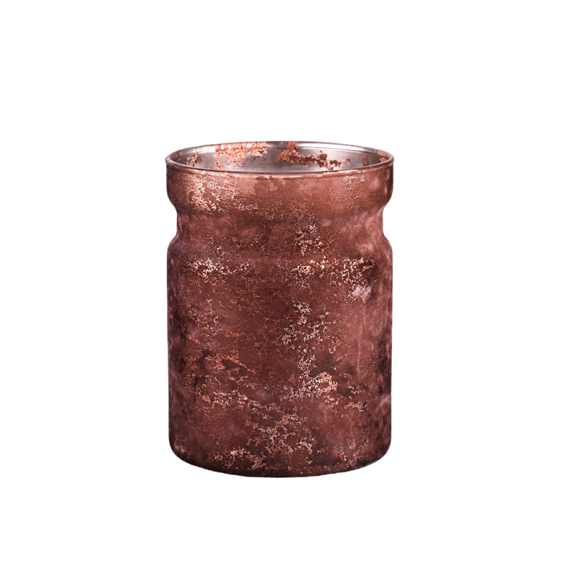 Lyxiga folie guldglas ljusburkar används för heminredning