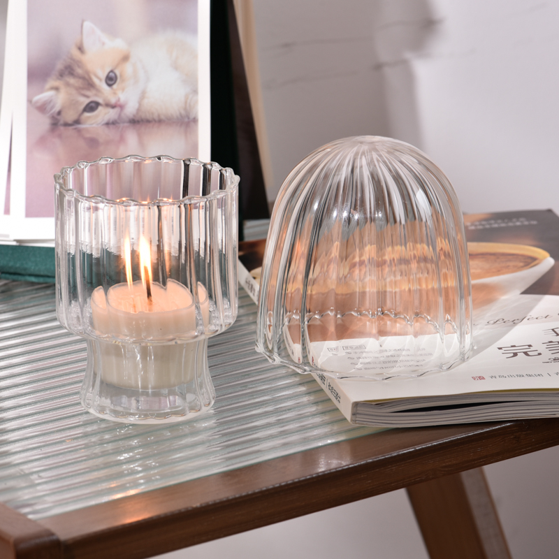 2024 nuevo portacerillas de vidrio de borosilicato de diseño único