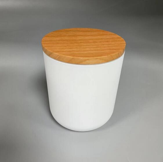 2oz 3oz 8oz 14oz round bottom matte white jar with lid cork