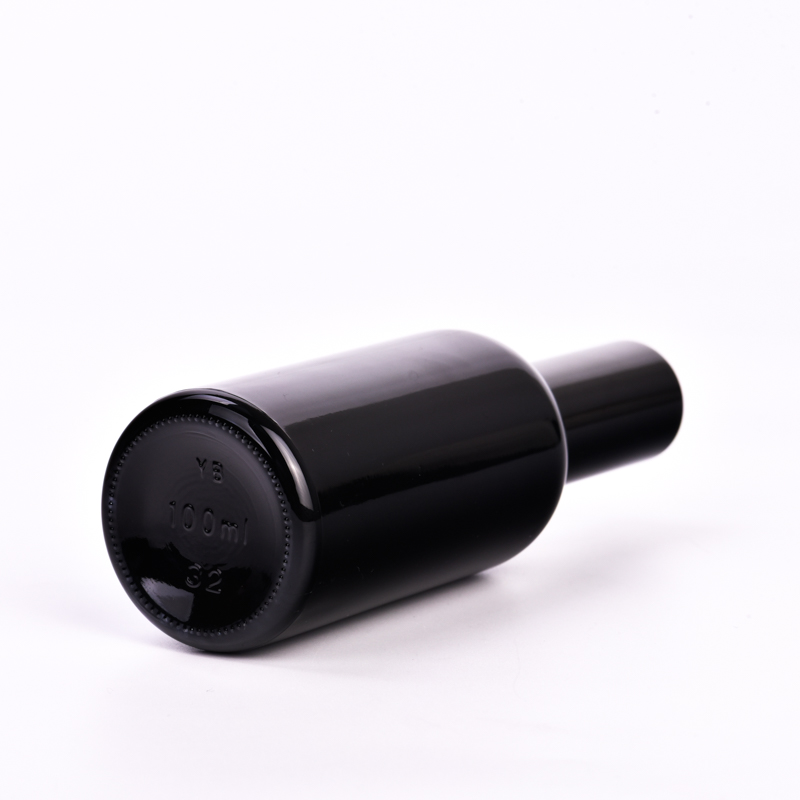 hot sales 100ml black glass sprayer bottle 