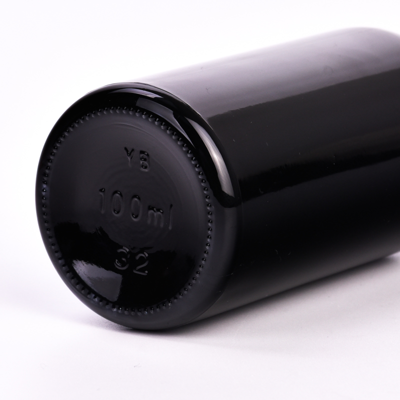 hot sales 100ml black glass sprayer bottle 