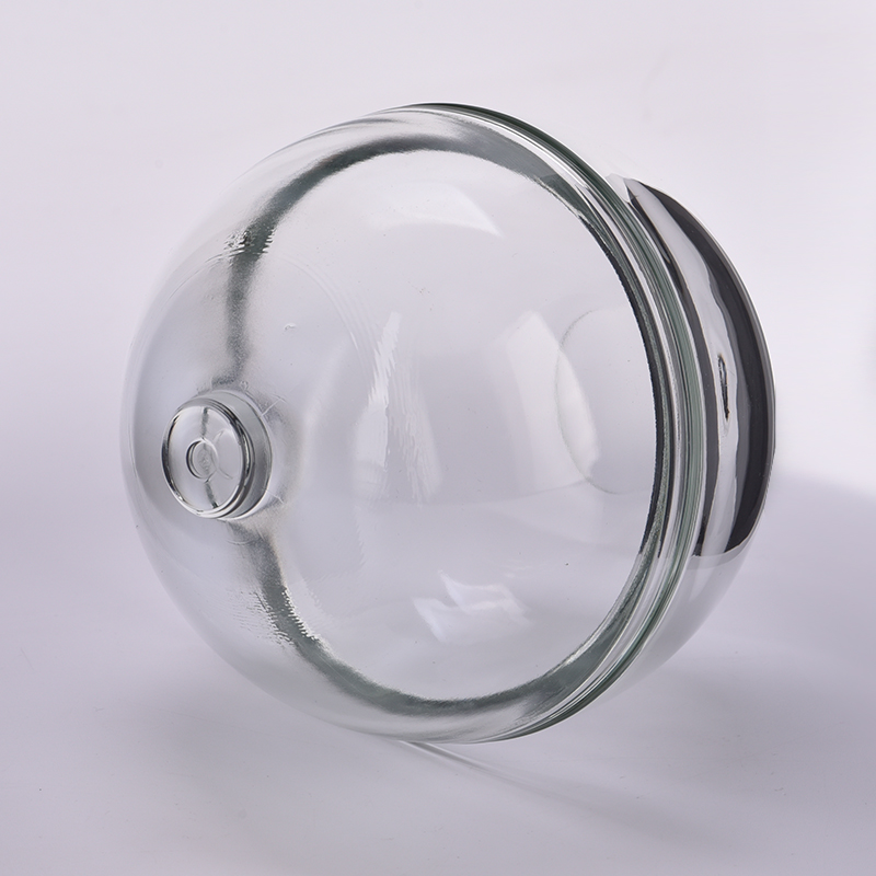 Unique glass candle jar with ball shape wholesale