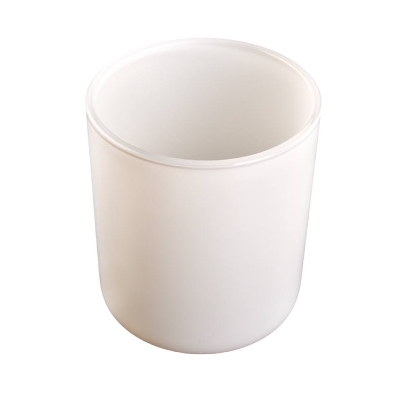 500ml white glass candle jar round bottom candle vessels supplier