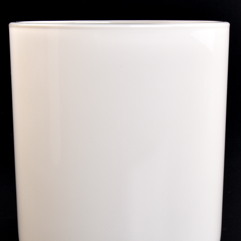 500ml white glass candle jar round bottom candle vessels supplier