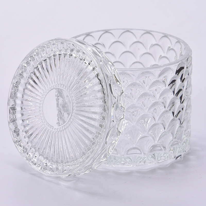 Glass Candle Container with Lids Glass Vessels for Candle Making