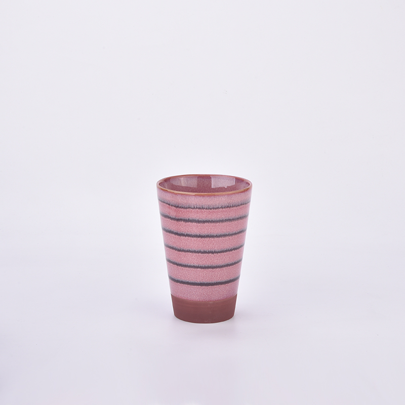 বাড়ির সাজসজ্জার জন্য বড় সিরামিক মোমবাতির পাত্র এবং মোমবাতির জার