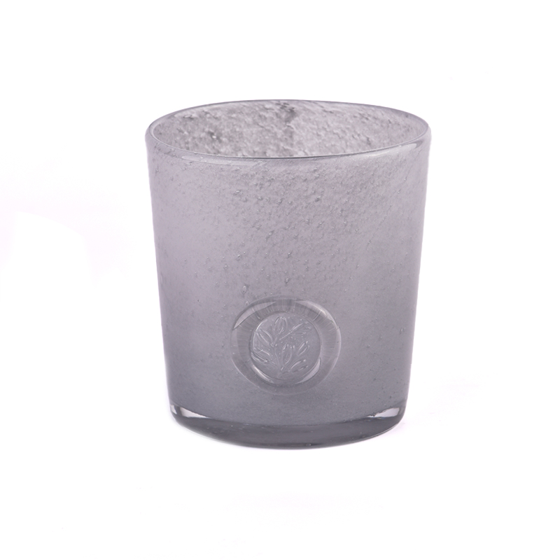 Wholesale grey uniquely designed glass candle jars candle holders - COPY - 4tuwn5