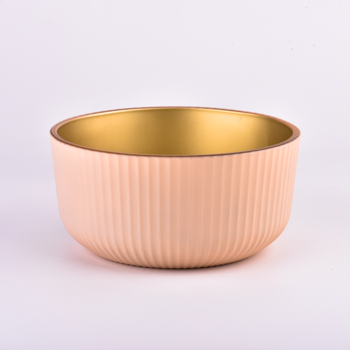 Guldfärgade tre vekar ljusburkar av glas för grossisthandel