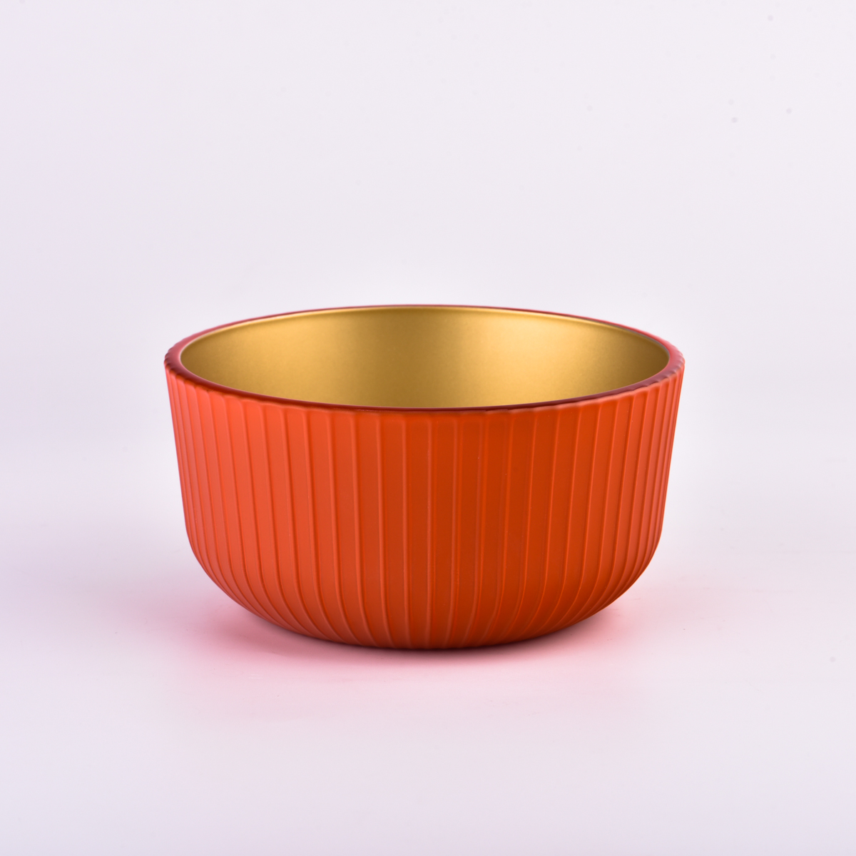 Whodale dalawang wicks glass candle bowl para sa paggawa ng kandila