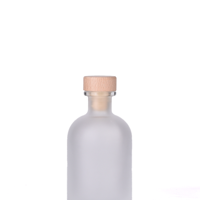9oz glass frosted diffuser reed bottle with wooden cork 9oz glass frosted diffuser reed bottle with wooden cork