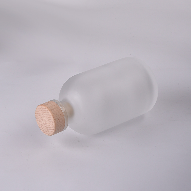 9oz glass frosted diffuser reed bottle with wooden cork 9oz glass frosted diffuser reed bottle with wooden cork