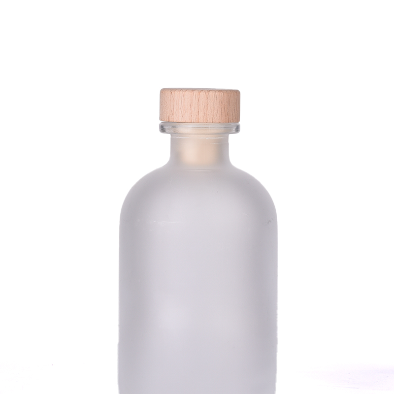 9oz glass frosted diffuser reed bottle with wooden cork 9oz glass frosted diffuser reed bottle with wooden cork